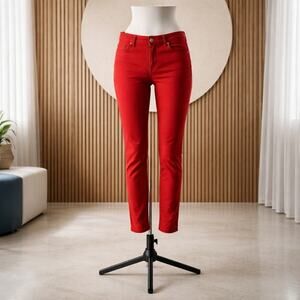 Maurices m jeans Women’s High Rise Red Stretch Pants Size 40x32